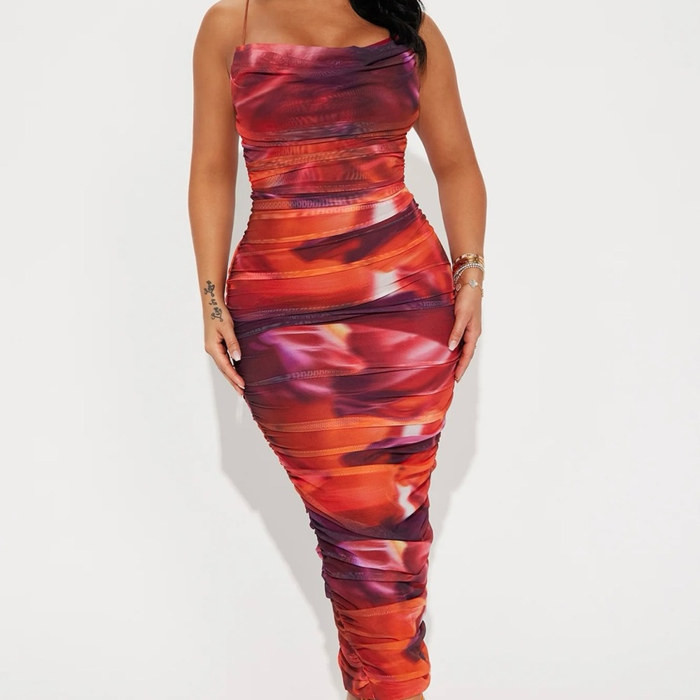 Fashion nova multi color dress